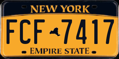 NY license plate FCF7417