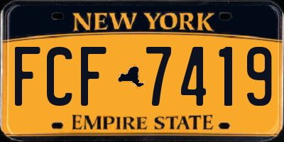 NY license plate FCF7419