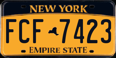 NY license plate FCF7423