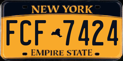 NY license plate FCF7424