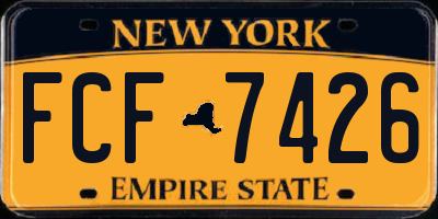 NY license plate FCF7426