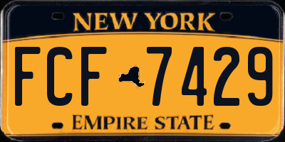 NY license plate FCF7429