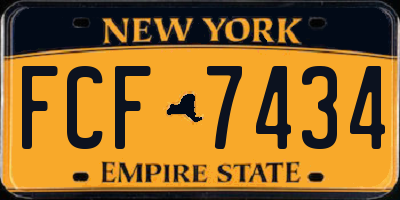 NY license plate FCF7434