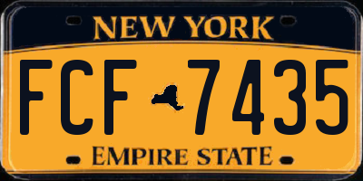 NY license plate FCF7435