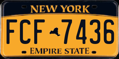 NY license plate FCF7436