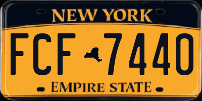 NY license plate FCF7440