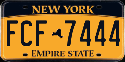 NY license plate FCF7444