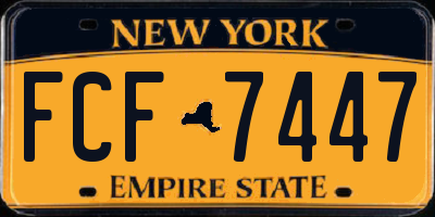 NY license plate FCF7447