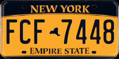 NY license plate FCF7448