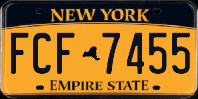 NY license plate FCF7455