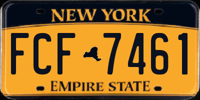 NY license plate FCF7461