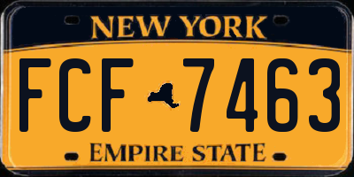 NY license plate FCF7463