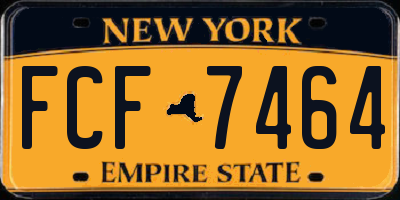 NY license plate FCF7464