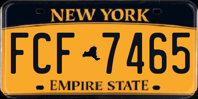 NY license plate FCF7465