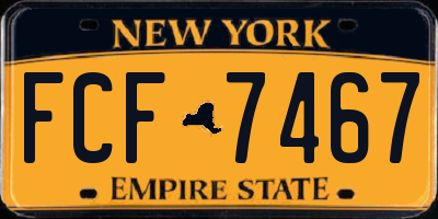 NY license plate FCF7467