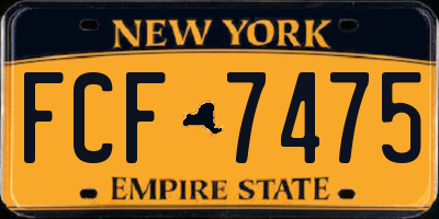 NY license plate FCF7475