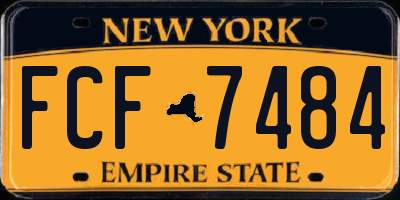 NY license plate FCF7484