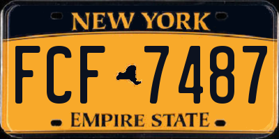NY license plate FCF7487