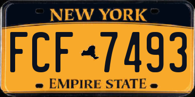 NY license plate FCF7493
