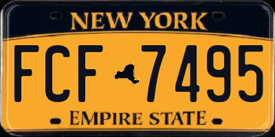 NY license plate FCF7495