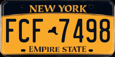 NY license plate FCF7498