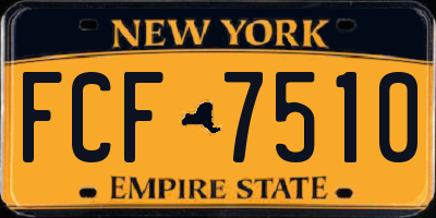 NY license plate FCF7510