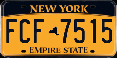 NY license plate FCF7515