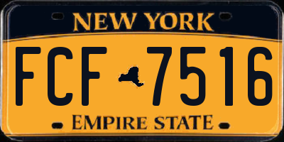 NY license plate FCF7516