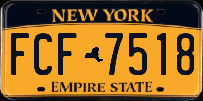 NY license plate FCF7518