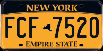 NY license plate FCF7520