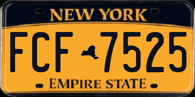 NY license plate FCF7525