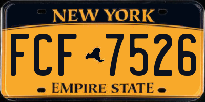 NY license plate FCF7526