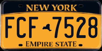 NY license plate FCF7528