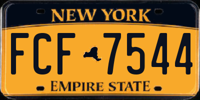 NY license plate FCF7544