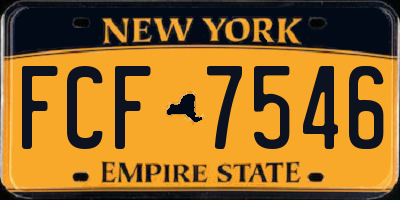 NY license plate FCF7546