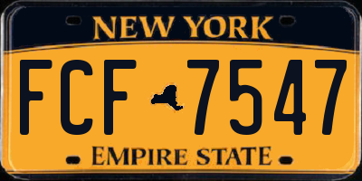 NY license plate FCF7547