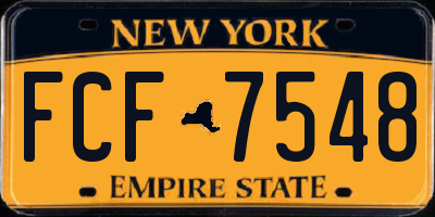 NY license plate FCF7548
