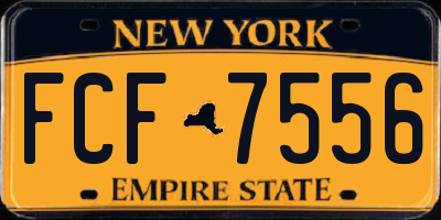 NY license plate FCF7556