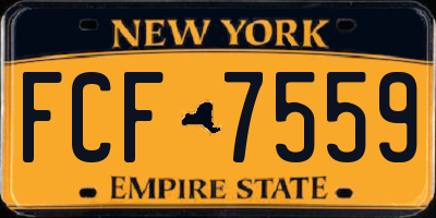 NY license plate FCF7559