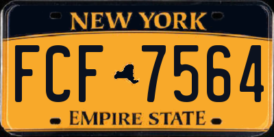NY license plate FCF7564
