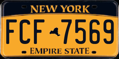 NY license plate FCF7569