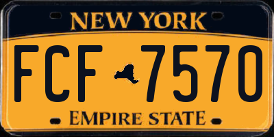 NY license plate FCF7570