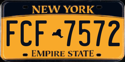 NY license plate FCF7572