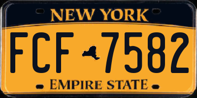 NY license plate FCF7582