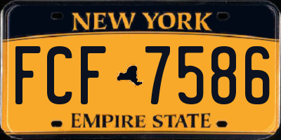 NY license plate FCF7586