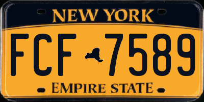 NY license plate FCF7589