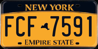 NY license plate FCF7591