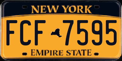 NY license plate FCF7595