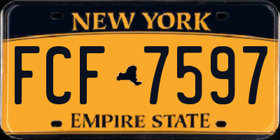 NY license plate FCF7597