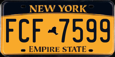 NY license plate FCF7599